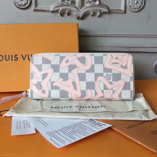 Louis Vuitton N60099 Clemence Wallet Damier Azur Canvas