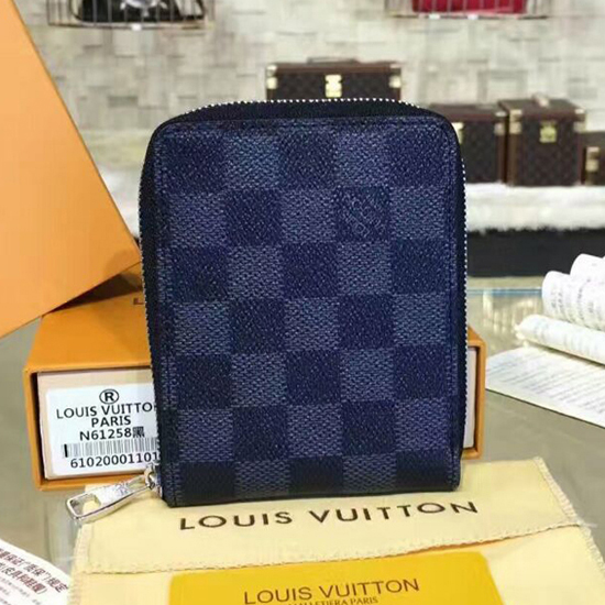 Louis Vuitton N61258 Zippy Compact Wallet Damier Graphite Canvas