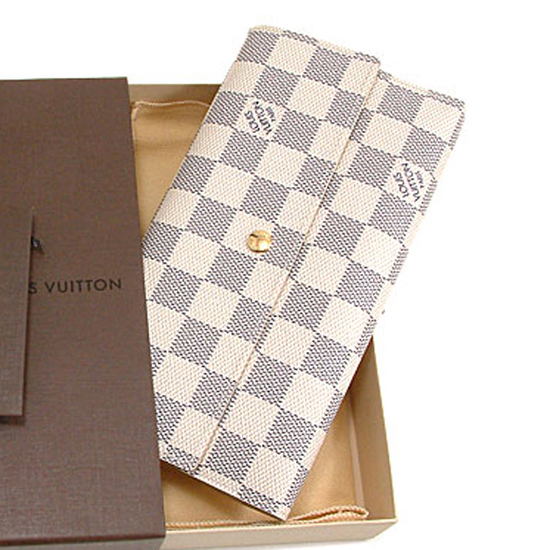 Louis Vuitton N61732 Porte Tresor International Wallet Damier Azur Canvas