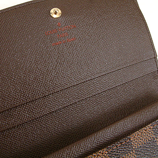 Louis Vuitton N61736 Tresor Wallet Damier Ebene Canvas