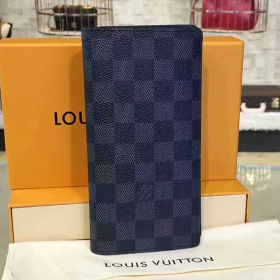 Louis Vuitton N62227 Brazza Wallet Damier Graphite Canvas