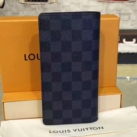 Louis Vuitton N62227 Brazza Wallet Damier Graphite Canvas