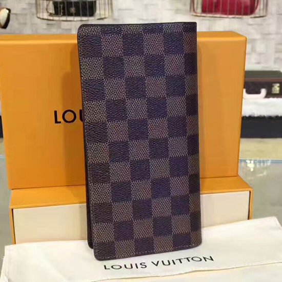 Louis Vuitton N62228 Brazza Wallet Damier Ebene Canvas