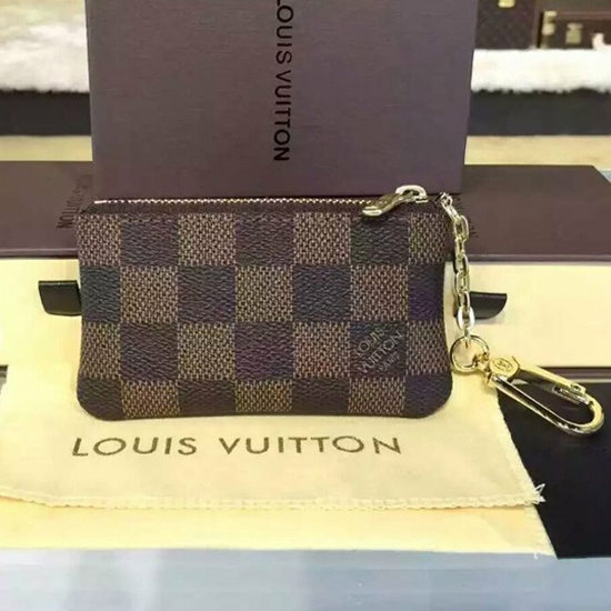 Louis Vuitton N62658 Key Pouch Damier Ebene Canvas