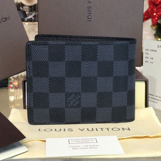 Louis Vuitton N62663 Multiple Wallet Damier Graphite Canvas