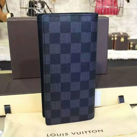 Louis Vuitton N62665 Brazza Wallet Damier Graphite Canvas