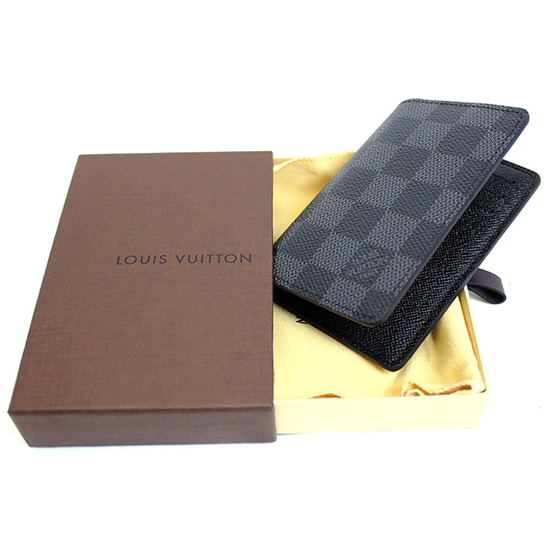 Louis Vuitton N63143 Pocket Organizer Damier Graphite Canvas