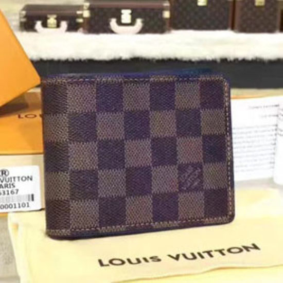 Louis Vuitton N63167 Multiple Wallet Damier Ebene Canvas