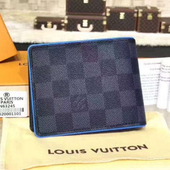 Louis Vuitton N63294 Multiple Wallet Damier Graphite Canvas
