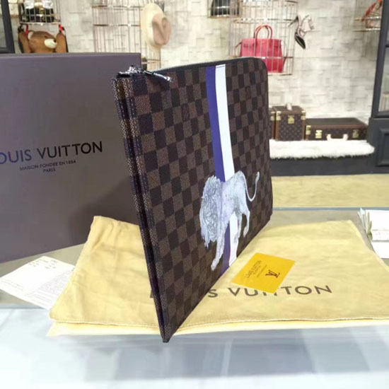Louis Vuitton N63345 Pochette Jour GM Damier Ebene Canvas