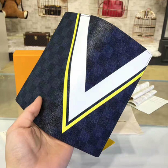 Louis Vuitton N64004 Brazza Wallet Damier Cobalt Canvas