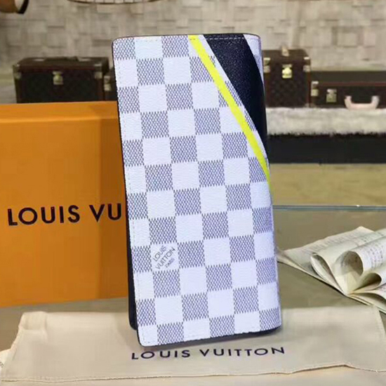 Replica Louis Vuitton N64007 Brazza Wallet Damier Azur Canvas For Sale