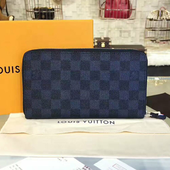 Louis Vuitton N64014 Zippy Organiser Damier Cobalt Canvas