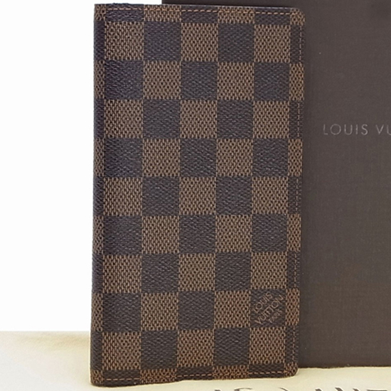 Louis Vuitton R20703 Pocket Agenda Cover Damier Ebene Canvas