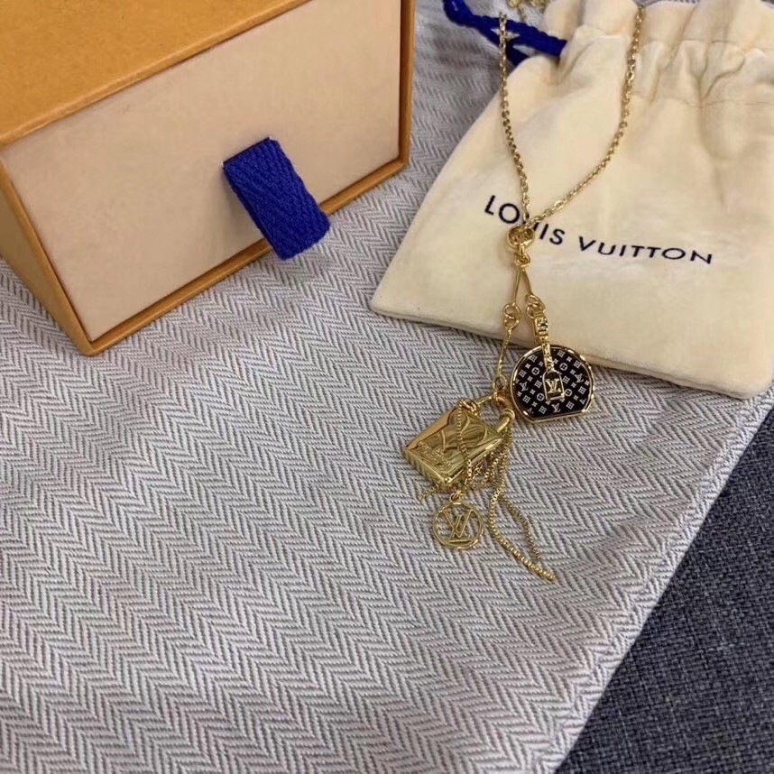 Réplica de Louis Vuitton Mini LV colgante collar M68394 a la venta con  precio barato en la tienda de bolsos falsos