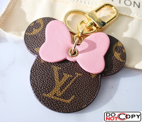 Replica Louis Vuitton Monogram Canvas Bag Charm e portachiavi Topolino  Minnie Mouse rosa in vendita con un prezzo economico nel negozio di borse  false