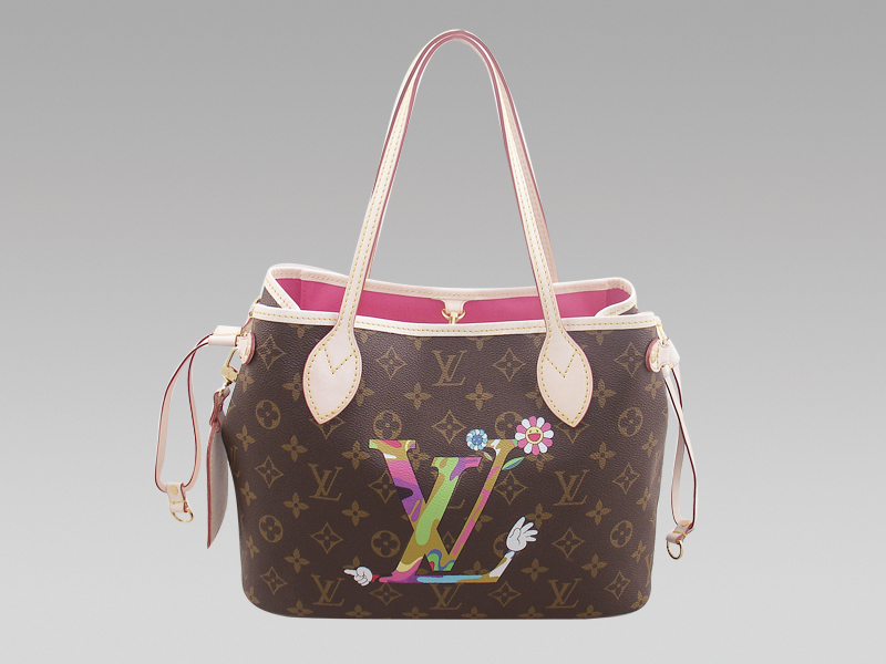 Louis Vuitton x Takashi Murakami Neverfull MOCA (Without Pouch) PM Pink  Lining in Canvas with Brass - US