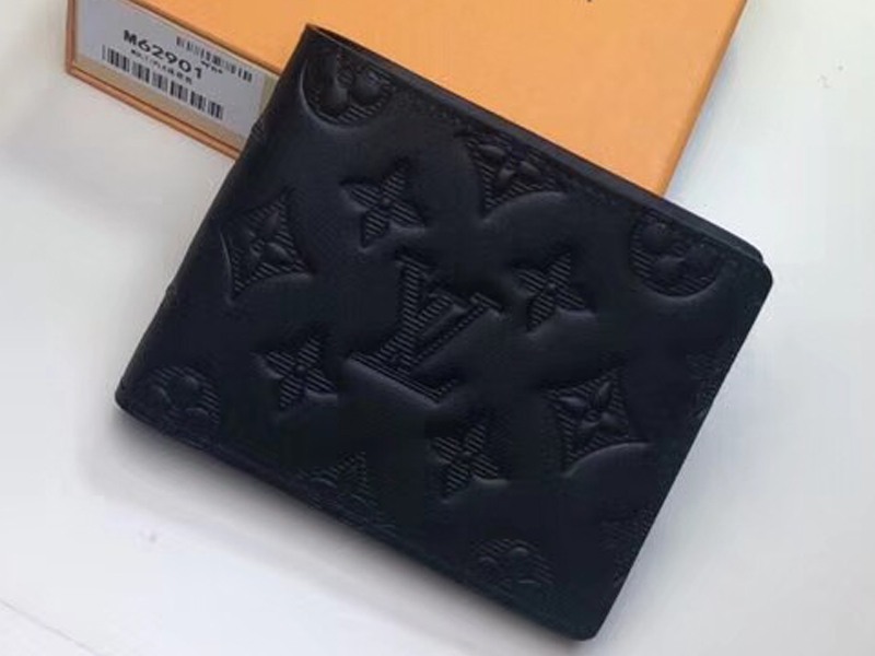 Louis Vuitton Black Leather Monogram Spotlight Multiple Wallet Men's 3LV517S