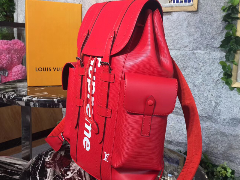 Christopher Louis Vuitton X Supreme Backpack Original & Fake 